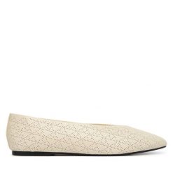 Baleriny Calvin Klein. Brązowe baleriny damskie Calvin Klein, bez wzorów, bez obcasa. Za 449.99 zł.