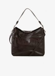 Torba shopperka z kieszonką zewnętrzną. Brązowe torebki shopper damskie bonprix, bez wzorów, duże, bez dodatków. Za 127.99 zł.