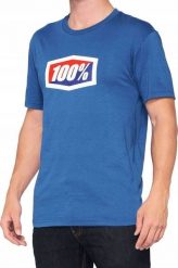 100% T-shirt 100% OFFICIAL krótki rękaw blue roz. L (NEW). Czerwone t-shirty męskie 100%, l, bez wzorów, bez kołnierzyka. Za 93.69 zł.