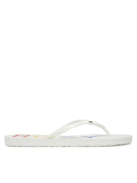 Roxy Japonki ARJL100876 Biały. Białe klapki damskie Roxy, bez wzorów, z tworzywa sztucznego, bez obcasa. Za 49.99 zł.