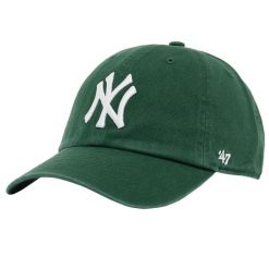 Czapka z daszkiem męska New York Yankees MLB Clean Up Cap. Zielone czapki i kapelusze męskie 47 Brand, bez wzorów, z bawełny. Za 109.99 zł.