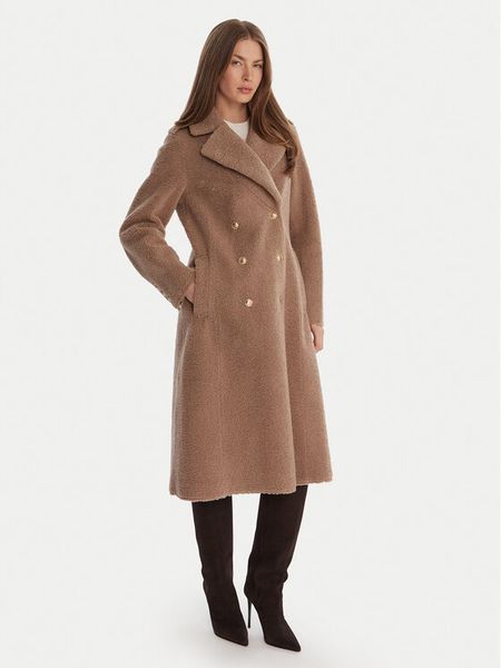 Guess Kożuch W5BL62 W4190 Beżowy Regular Fit. Brązowe płaszcze damskie Guess, l, z aplikacjami, z syntetyku, bez kaptura. Za 1,559.00 zł.