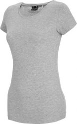 4f t-shirt damski NOSH4-TSD001 CHŁODNY JASNY SZARY MELANŻ r.S. Szare t-shirty damskie 4f, s, bez wzorów, bez kołnierzyka. Za 34.99 zł.