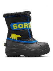 Sorel Śniegowce Childrens Snow Commander™ BootNC5190-001 Czarny. Czarne buty zimowe chłopięce Sorel, bez wzorów, z materiału, bez zapięcia. Za 219.99 zł.