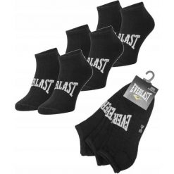 Skarpetki sneaker do kostki Everlast 3-pak. Czarne skarpety męskie Everlast, bez wzorów, z bawełny. Za 19.99 zł.