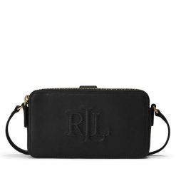Torebka LAUREN RALPH LAUREN. Czarne listonoszki damskie Lauren Ralph Lauren, bez wzorów, bez dodatków. Za 579.99 zł.