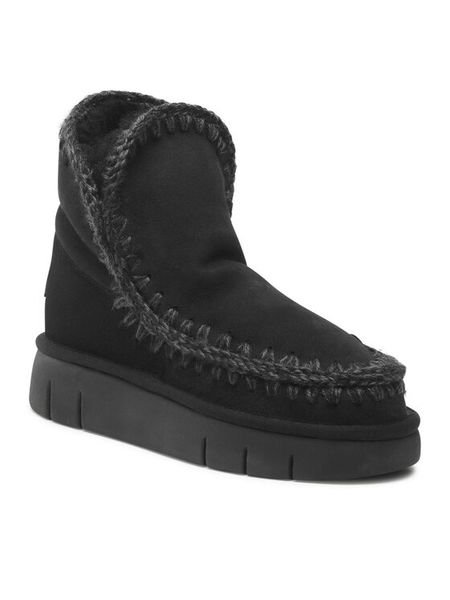 Mou Śniegowce Eskimo 18 FW531002A Czarny. Czarne kozaki damskie Mou, ze skóry. Za 1,079.00 zł.