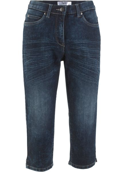 Dżinsy Straight, mid waist, ze stretchem. Niebieskie jeansy damskie bonprix. Za 109.99 zł.