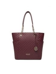 Nine West Torebka CEO-NEBRASKA-LDA8208A Bordowy. Czerwone torebki do ręki damskie Nine West, bez wzorów, z materiału, bez dodatków. Za 269.99 zł.