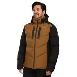 Męska kurtka narciarska Kilpi SKIMMIO-M. Brązowe kurtki snowboardowe męskie Kilpi, m, bez wzorów, z nylonu, bez kaptura, narciarskie. Za 938.45 zł.
