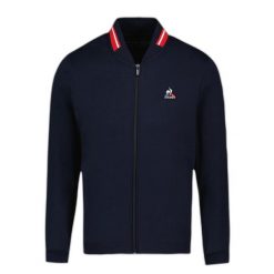 Bluza zapinana na zamek błyskawiczny Le Coq Sportif Heritage N°1. Niebieskie bluzy męskie le coq sportif, xs, z aplikacjami, bez kaptura. Za 465.75 zł.