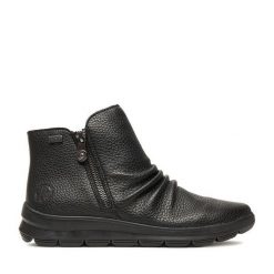 Botki Rieker. Brązowe botki męskie Rieker, bez wzorów, bez zapięcia. Za 419.99 zł.