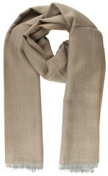 Szalik Przejściowy z Dziewiczą Wełną (Virgin Wool) - Fraas - Beżowy, Jodełka. Brązowe szaliki męskie V. Fraas, na jesień, bez wzorów, z materiału. Za 85.00 zł.