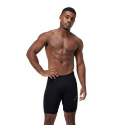 Kąpielówki męskie spodenki kąpielowe Speedo Hyperboom. Czarne kąpielówki męskie Speedo, m, bez wzorów, z materiału, na fitness i siłownię. Za 99.99 zł.