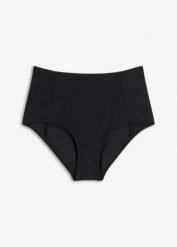 Figi bikini z wysoką talią. Zielone bikini damskie bonprix, bez wzorów. Za 47.99 zł.