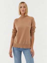 TWINSET Golf 232TT3200 Beżowy Regular Fit. Brązowe swetry damskie Twinset, xl, bez wzorów, z wełny, bez kołnierzyka, bez ramiączek, bez kaptura. Za 459.99 zł.