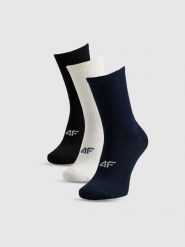 4F Skarpetki długie (3-pack) męskie - multikolor 39-42. Skarpety męskie 4f, bez wzorów, z bawełny. Za 59.99 zł.