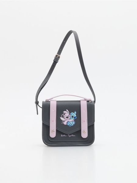 Torebka Lilo i Stitch - ciemnoszary. Szare torby i plecaki dziecięce Reserved, ze skóry. Za 89.99 zł.