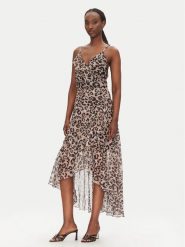 Morgan Sukienka letnia 251-RDOLS Beżowy Regular Fit. Brązowe sukienki damskie Morgan, na lato, bez wzorów, z syntetyku, bez kołnierzyka, bez ramiączek. Za 249.99 zł.