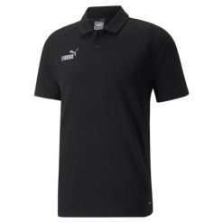Podkoszulek Puma Teamfinal Casuals Polo, Mężczyźni. Czarne koszulki polo męskie Puma, l, bez wzorów, z bawełny, sportowe, bez ramiączek. Za 191.30 zł.