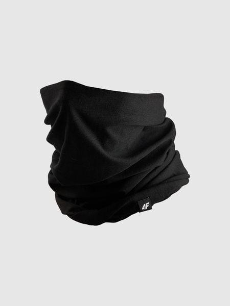 4F Bandana uniseks - czarna Uniwersalny. Czarne szaliki męskie 4f, bez wzorów, z materiału. Za 19.99 zł.