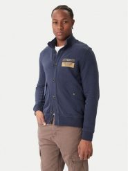 Aeronautica Militare Bluza 252FE2072UF00669 Granatowy Regular Fit. Niebieskie bluzy męskie Aeronautica Militare, m, bez wzorów, z bawełny, bez kaptura. Za 1,099.00 zł.