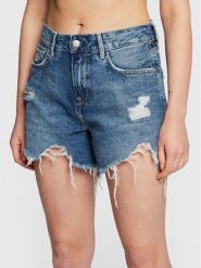 Pepe Jeans Szorty jeansowe Marly PL801009 Niebieski Regular Fit. Niebieskie szorty damskie Pepe Jeans, bez wzorów, z bawełny. Za 169.99 zł.