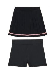 Guess Spódnica plisowana J6YD16 Z1080 Czarny Regular Fit. Czarne spódniczki dla dziewczynek Guess, z aplikacjami, z wiskozy. Za 264.99 zł.