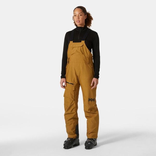 Damskie spodnie narciarskie na szelkach Helly Hansen Powderqueen. Brązowe spodnie materiałowe damskie Helly Hansen, bez wzorów. W wyprzedaży za 1,208.00 zł.