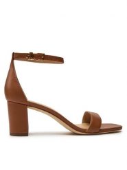 LAUREN RALPH LAUREN Sandały 802927949002 Brązowy. Brązowe sandały damskie Lauren Ralph Lauren, bez wzorów, ze skóry, bez obcasa, na słupku, bez zapięcia. Za 469.99 zł.
