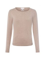 Brookshire Sweter z dzianiny DAmen Kobiety drobna dzianina beżowy|brązowy marmurkowy, XXL. Brązowe swetry damskie brookshire, na jesień, xxl, bez wzorów, z bawełny, bez kołnierzyka, bez ramiączek, bez kaptura. Za 199.95 zł.