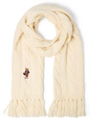 Polo Ralph Lauren szalik wełniany Kobiety Wełna biały, ONE SIZE. Białe szaliki i chusty damskie Polo Ralph Lauren, bez wzorów, z wełny, eleganckie. Za 599.95 zł.