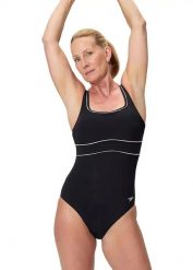 Strój kąpielowy jednoczęściowy damski na basen Speedo Shaping Eclipse. Czarne kostiumy jednoczęściowe damskie Speedo, s, bez wzorów, z elastanu, klasyczne, moda ciążowa, na fitness i siłownię. Za 239.99 zł.
