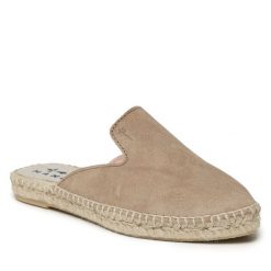 Espadryle Manebi. Brązowe espadryle damskie Manebi, bez wzorów, bez obcasa, bez zapięcia. Za 379.99 zł.