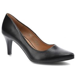 Czółenka damskie Clasicco, cholewka ze skóry naturalnej wnętrze wykończone skórą wkładka skórzana obcas smukły nosek wąski, czarne, 1062-552. Czarne czółenka damskie Clasicco, bez wzorów, ze skóry, biznesowe, bez obcasa, na obcasie, bez zapięcia. Za 269.00 zł.