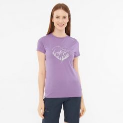 Koszulka turystyczna damska Viking Lenta Bamboo. Fioletowe koszulki sportowe damskie Viking, xs, bez wzorów, bez kołnierzyka, bez ramiączek. Za 129.90 zł.