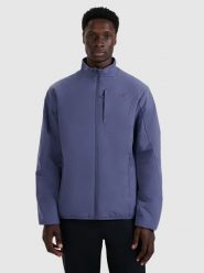 4F Kurtka puchowa trekkingowa z wypełnieniem syntetycznym męska - granatowa XXL. Niebieskie kurtki męskie 4f, m, bez wzorów, z materiału, bez kaptura. Za 349.99 zł.