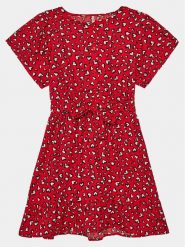 Kids ONLY Sukienka letnia Palma 15316557 Czerwony Regular Fit. Czerwone sukienki dla dziewczynek Kids Only, na lato, bez wzorów, z syntetyku, bez ramiączek. Za 129.99 zł.