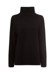 Marie Lund sweter z dzianiny wykonany z wełny merynosów Kobiety Wełna merino czarny, XS. Czarne swetry damskie Marie Lund, xs, bez wzorów, z dzianiny, bez kołnierzyka, bez ramiączek, bez kaptura. Za 299.95 zł.