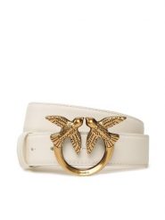 Pinko Pasek Damski Love Berry H3 Belt PE 23 PLT01 100125 A0F1 Biały. Białe paski damskie Pinko, bez wzorów, ze skóry. Za 289.99 zł.