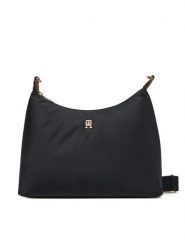 Tommy Hilfiger Torebka Popette Shoulder Bag AW0AW17937 Czarny. Czarne torebki do ręki damskie Tommy Hilfiger, bez wzorów, ze skóry, bez dodatków. Za 249.99 zł.