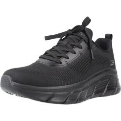 Buty SKECHERS 117385S Czarny. Czarne obuwie sportowe damskie Skechers, bez wzorów, z materiału. Za 281.99 zł.