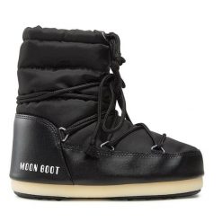 Śniegowce Moon Boot. Czarne śniegowce i trapery damskie Moon Boot, z nylonu. Za 799.99 zł.