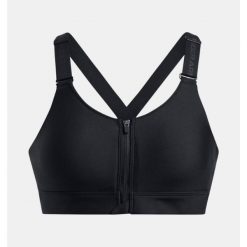 Biustonosz treningowy Under Armour Infinity High Zip 2.0. Czarne obuwie sportowe damskie Under Armour, bez wzorów, na fitness i siłownię. Za 179.99 zł.