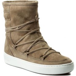 Śniegowce MOON BOOT - Pulse Mid 24101700003 Beige. Brązowe śniegowce i trapery damskie Moon Boot, z materiału. W wyprzedaży za 529.00 zł.