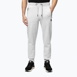 Spodnie męskie Pitbull Small Logo HD Track. Szare spodnie sportowe męskie PITBULL, m, bez wzorów, z bawełny, na fitness i siłownię. Za 179.99 zł.