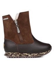 EMU Australia Śniegowce Baker K12941 Brązowy. Brązowe buty zimowe chłopięce Emu Australia, bez wzorów, ze skóry, bez zapięcia. Za 499.99 zł.