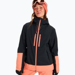 Kurtka snowboardowa damska ROXY Upwards. Czarne kurtki snowboardowe damskie Roxy, s, bez wzorów, z materiału, długie, bez kaptura, snowboardowy. Za 1,173.40 zł.