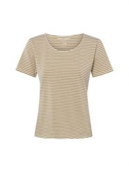 Franco Callegari Koszulka damska Kobiety Bawełna beżowy|zielony|wielokolorowy w paski, XXL. Brązowe t-shirty damskie Franco Callegari, xxl, bez wzorów, z bawełny, bez kołnierzyka. Za 99.95 zł.