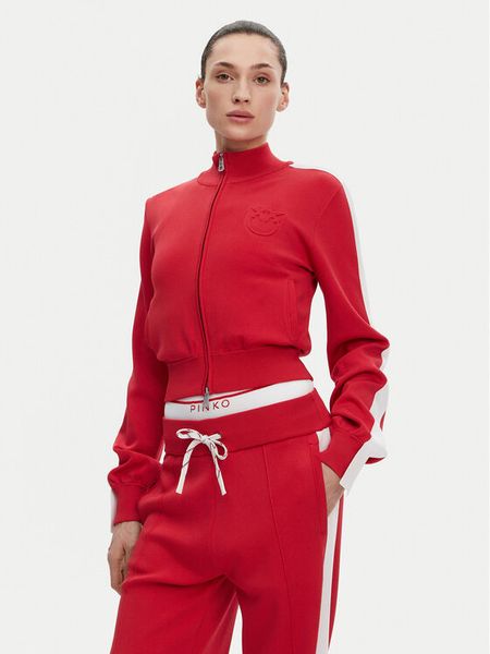 PINKO Bluza Wellington Maglia 104738 A2FQ Czerwony Regular Fit. Czerwone bluzy damskie Pinko, xl, bez wzorów, z wiskozy, bez kaptura. Za 619.00 zł.